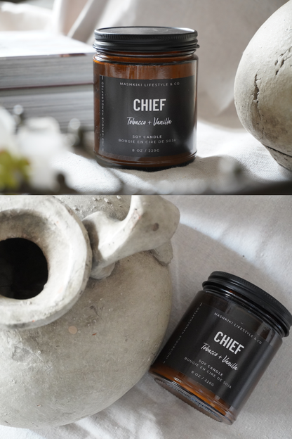Chief | Tobacco + Vanilla - Soy Candle