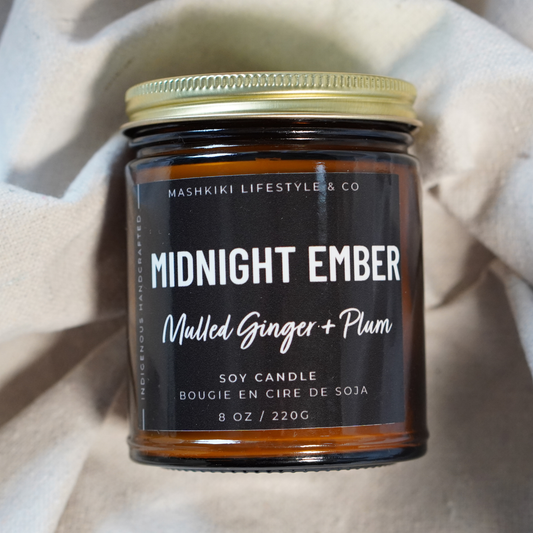 Midnight Ember | Mulled Ginger + Plum - Soy Candle