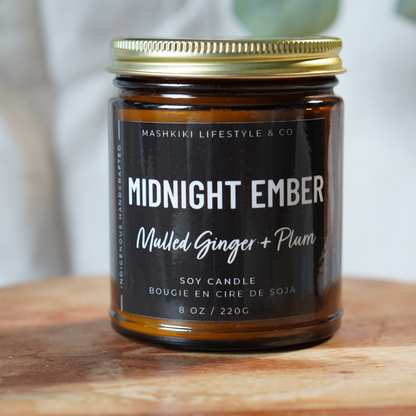 Midnight Ember | Mulled Ginger + Plum - Soy Candle