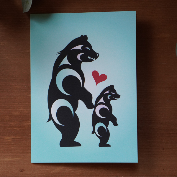 Mother Bear and Cub - Greeting Card