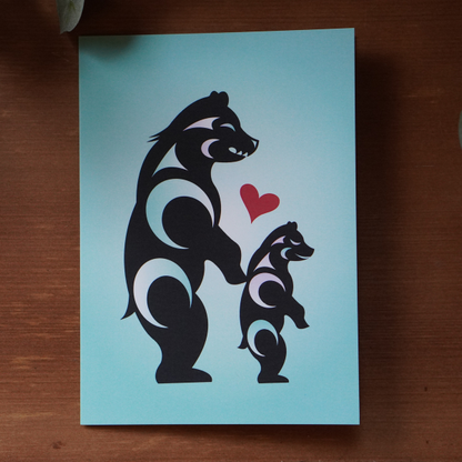 Mother Bear and Cub - Greeting Card