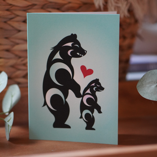 Mother Bear and Cub - Greeting Card