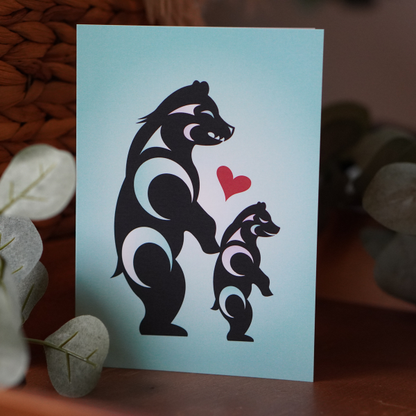 Mother Bear and Cub - Greeting Card