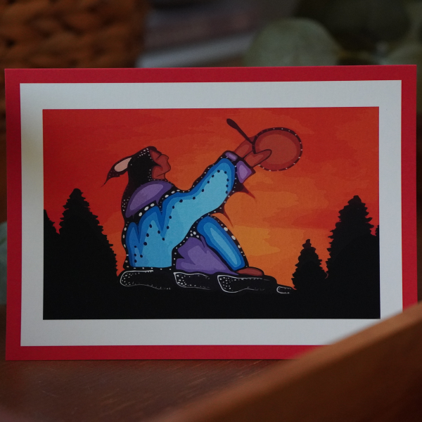 Native Drummer  - Greeting Card