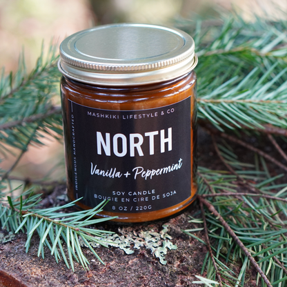 North | Vanilla + Peppermint - Soy Candle