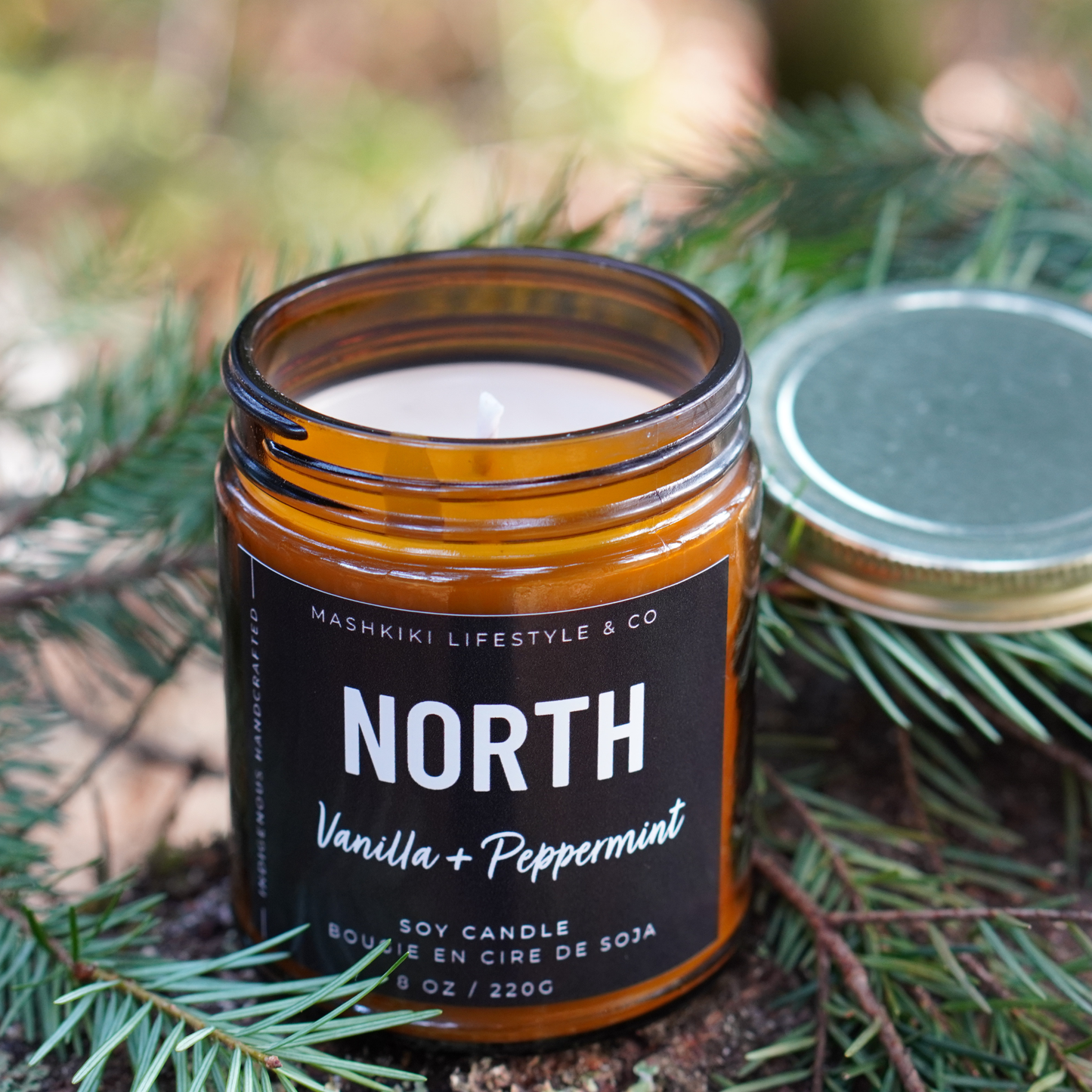 North | Vanilla + Peppermint - Soy Candle