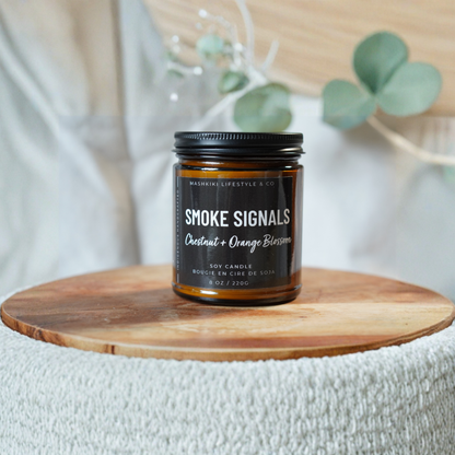 Smoke Signals | Chestnut + Orange Blossom - Soy Candle
