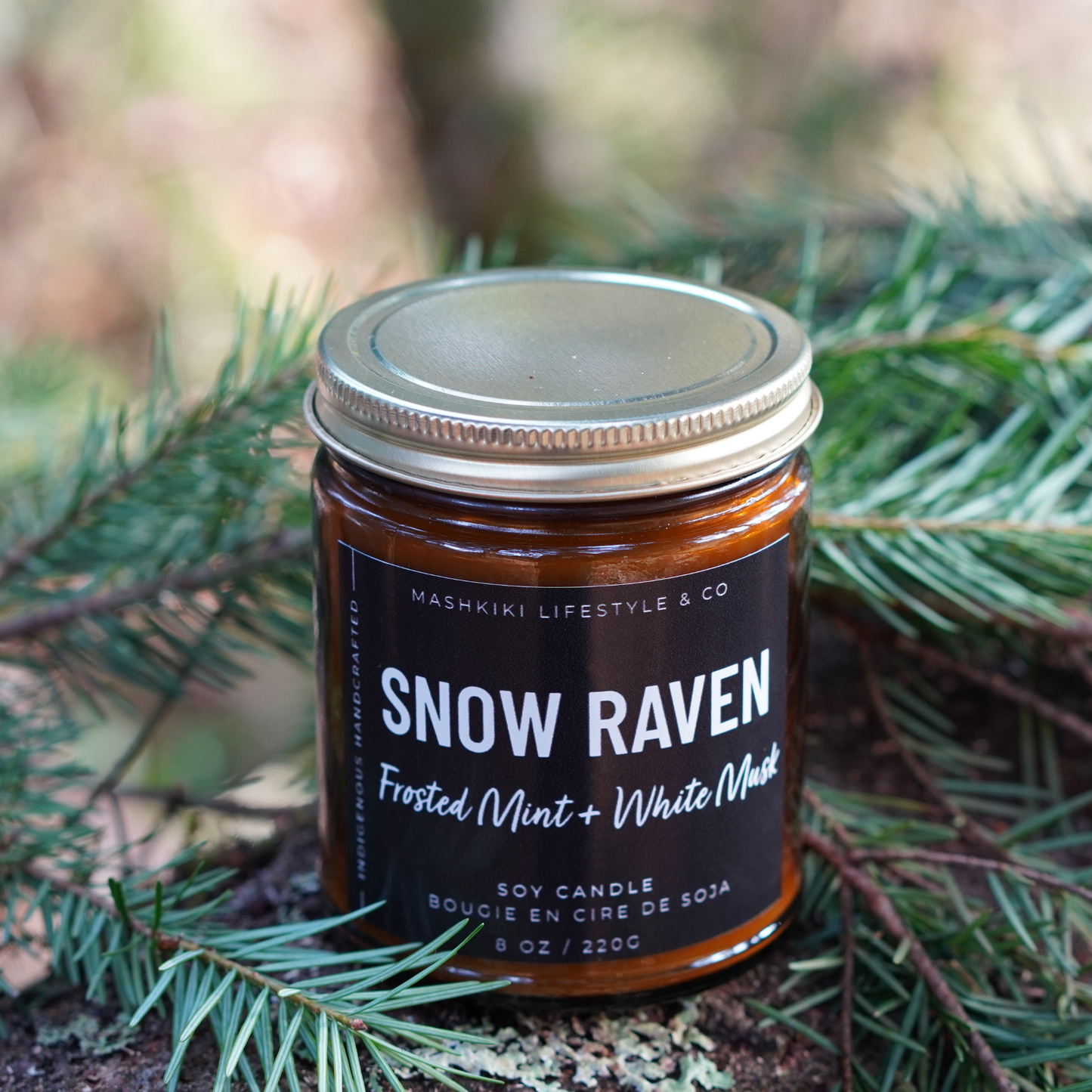 Snow Raven | Frosted Mint + White Musk - Soy Candle