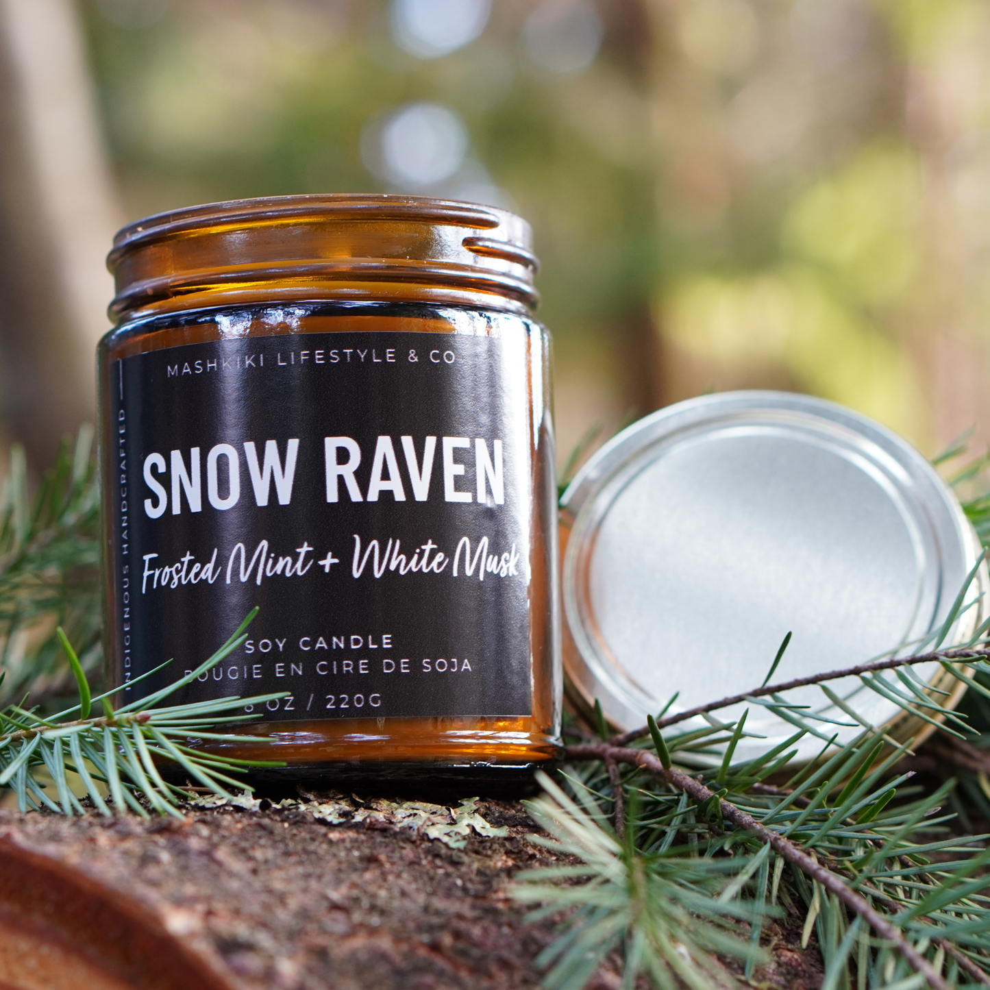 Snow Raven | Frosted Mint + White Musk - Soy Candle