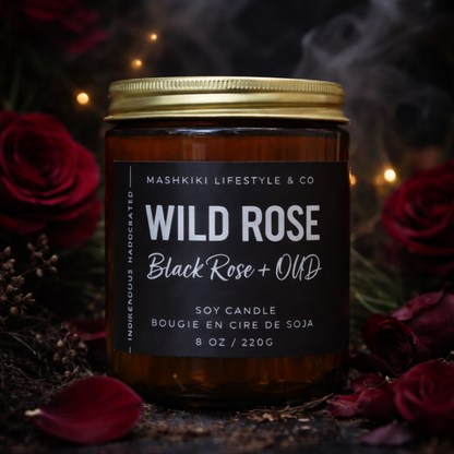 Wild Rose | Black Rose + Oud - Soy Candle
