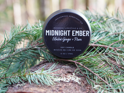 Midnight Ember | Mulled Ginger + Plum - Soy Candle